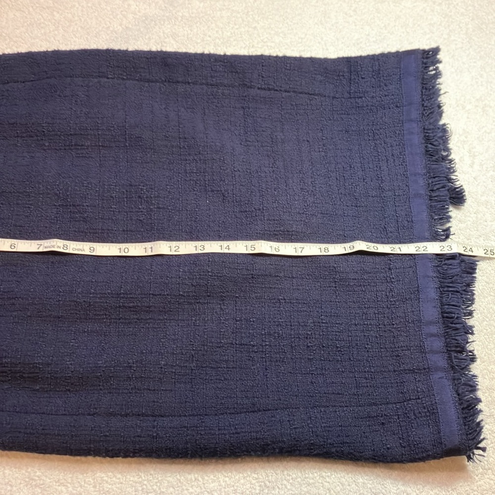 J Crew navy tweed fringe pencil skirt - Picture 8 of 8